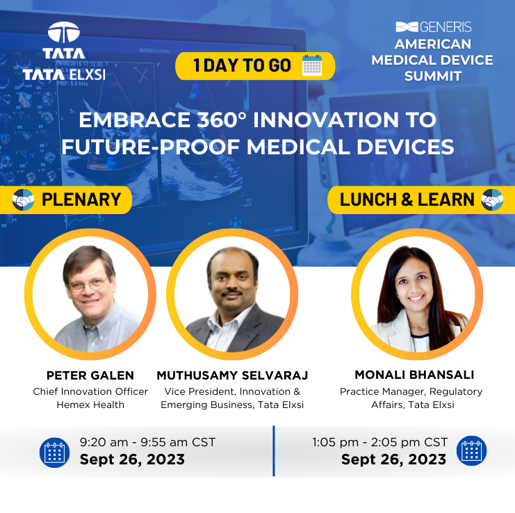 tataelxsi's tweet photo. The wait is almost over—the American Medical Device Summit 2023 starts tomorrow!
Engage with our experts, explore case studies, and ignite conversations that will drive innovation in healthcare forward.
Book a meeting today! https://t.co/zBOXn4KX9j
#AMDS #Medicaldevice https://t.co/haUtJm4en2