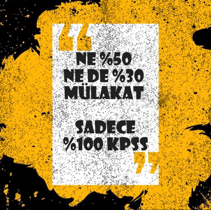 Ygn_ibrahim_'s tweet photo. @Yusuf__Tekin Ha 50 ha 30 ha 1 fark etmez. Mülakat varsa liyakat sağlanamaz. Emeklerin karşılığı mülakat değil liyakattır. 
#KabinedenMülakataVeto https://t.co/5BBi70AhIx