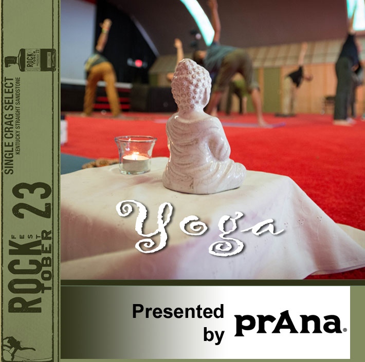 Feeling a little sore from the night before? We've got the perfect fix!

Yoga in the hangar Saturday and Sunday morning!

Brought to you by Prana. A $5 donation will get you all stretched out and ready to take on the day!

#rocktoberfest2023 #rrgcc #redrivergorgeclimberscoalition