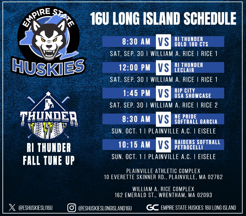ESHuskiesLI's tweet photo. Looking forward to playing in our first showcase of the season at the Rhode Island Thunder Fall Tune Up this weekend. @EStateHuskies @Johnknopf10 #GDTBAH #dogsup #classof2026 #teamgrit https://t.co/eoyP42QD4S