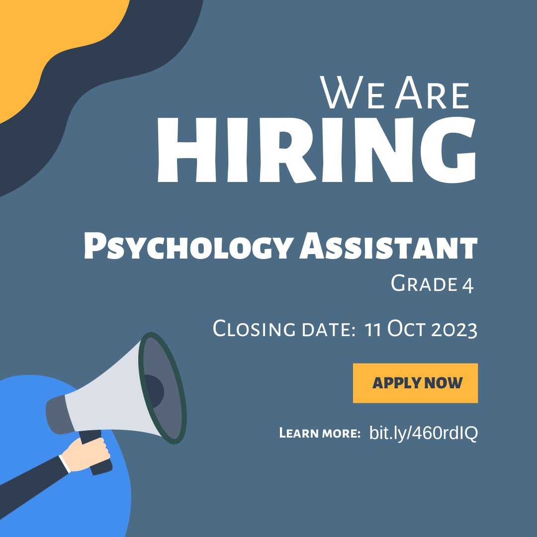 💫 We are hiring!

Would you like to work with us? We are hiring for a Psychology Assistant to work on the Centre workstream “Interventions in Adolescents at High Familial Risk”. Join our growing team, apply today!

See more: bit.ly/460rdIQ

#Hiring #jobopportunity