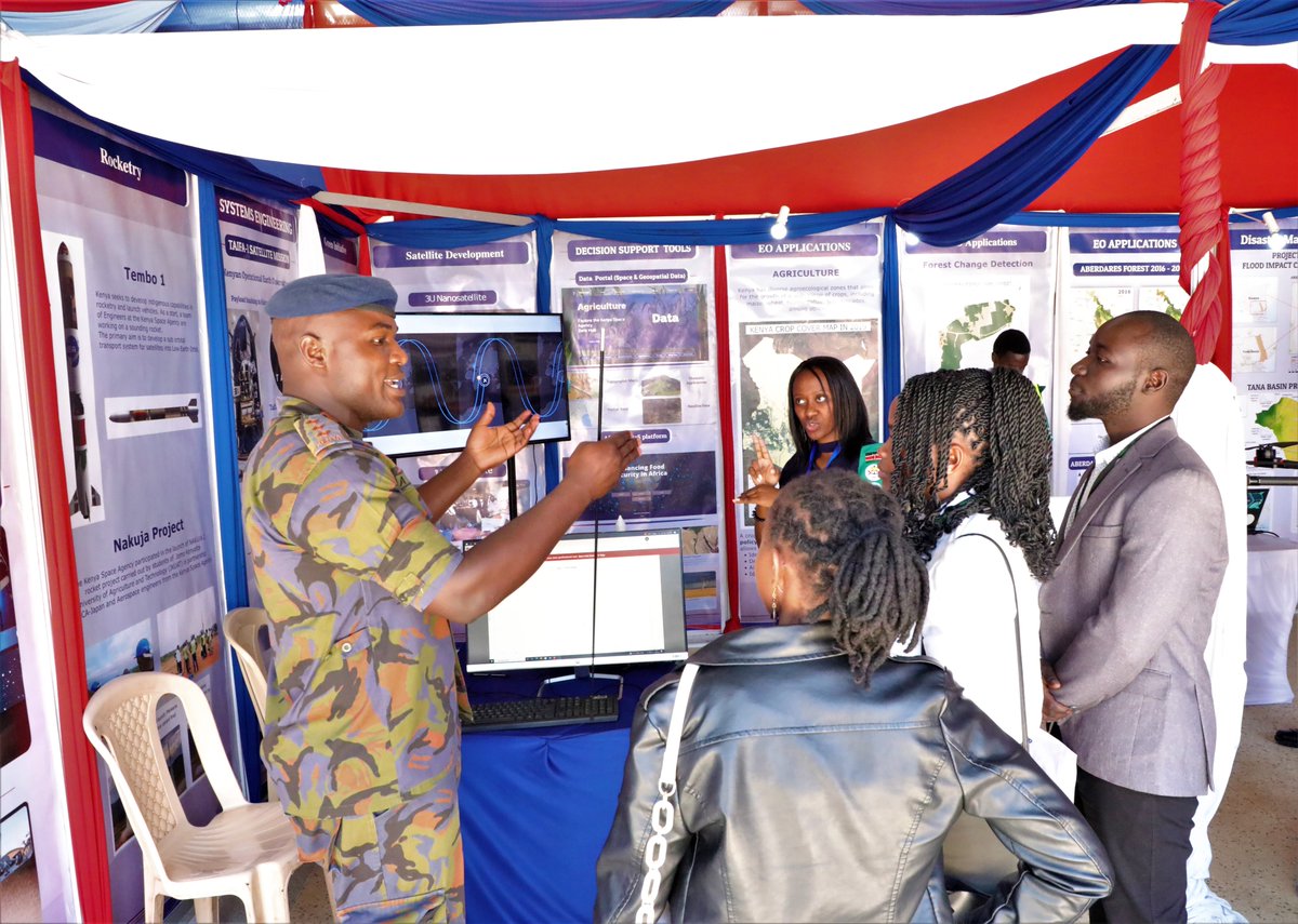 SpaceAgencyKE's tweet photo. Welcome to KSA booth at the Nairobi International Trade Fair 2023, where we promote the application of Space technology for climate smart agriculture for sustainable economic growth
#NITF2023
#KSANITF https://t.co/Sxs9sT6vFH