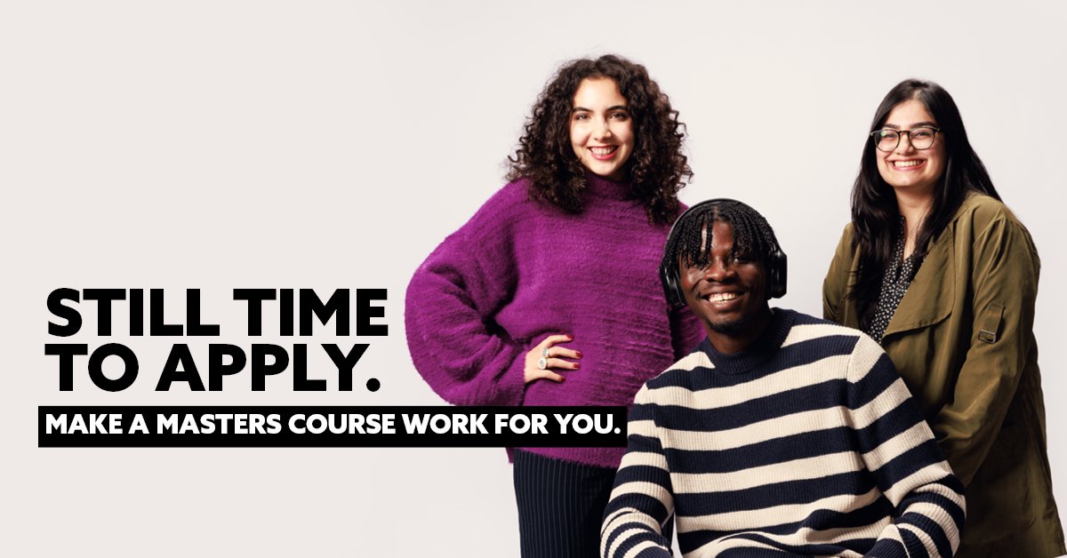 Are you applying for a Masters course? There is still time to apply. A Masters degree is a great way to unlock your potential. Click here: orlo.uk/gaNyy #Masters