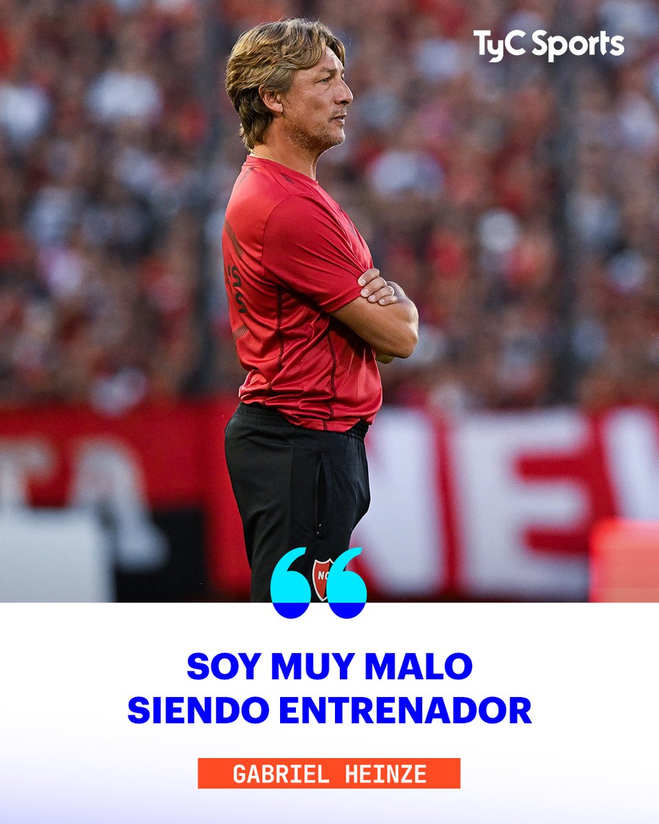 🗣️ El mensaje del Gringo Heinze luego de la derrota de Newell´s con Estudiantes en la antesala del clásico rosarino: "Soy muy malo siendo entrenador pero de lo otro soy muy bueno. En lo que es el trabajo, el esfuerzo, el compromiso, el dar todo por esta institución soy muy bueno.