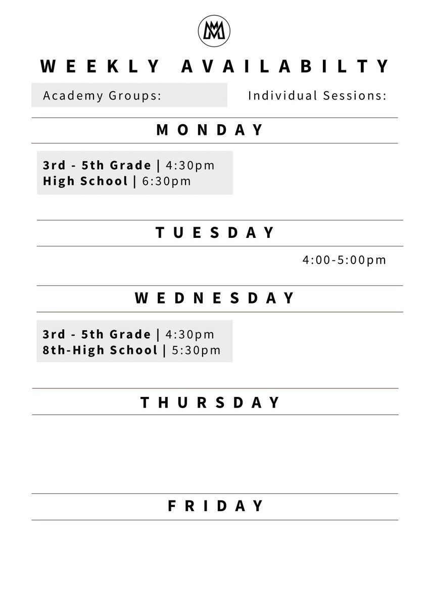 Short week to get in the gym— let’s get after it!
