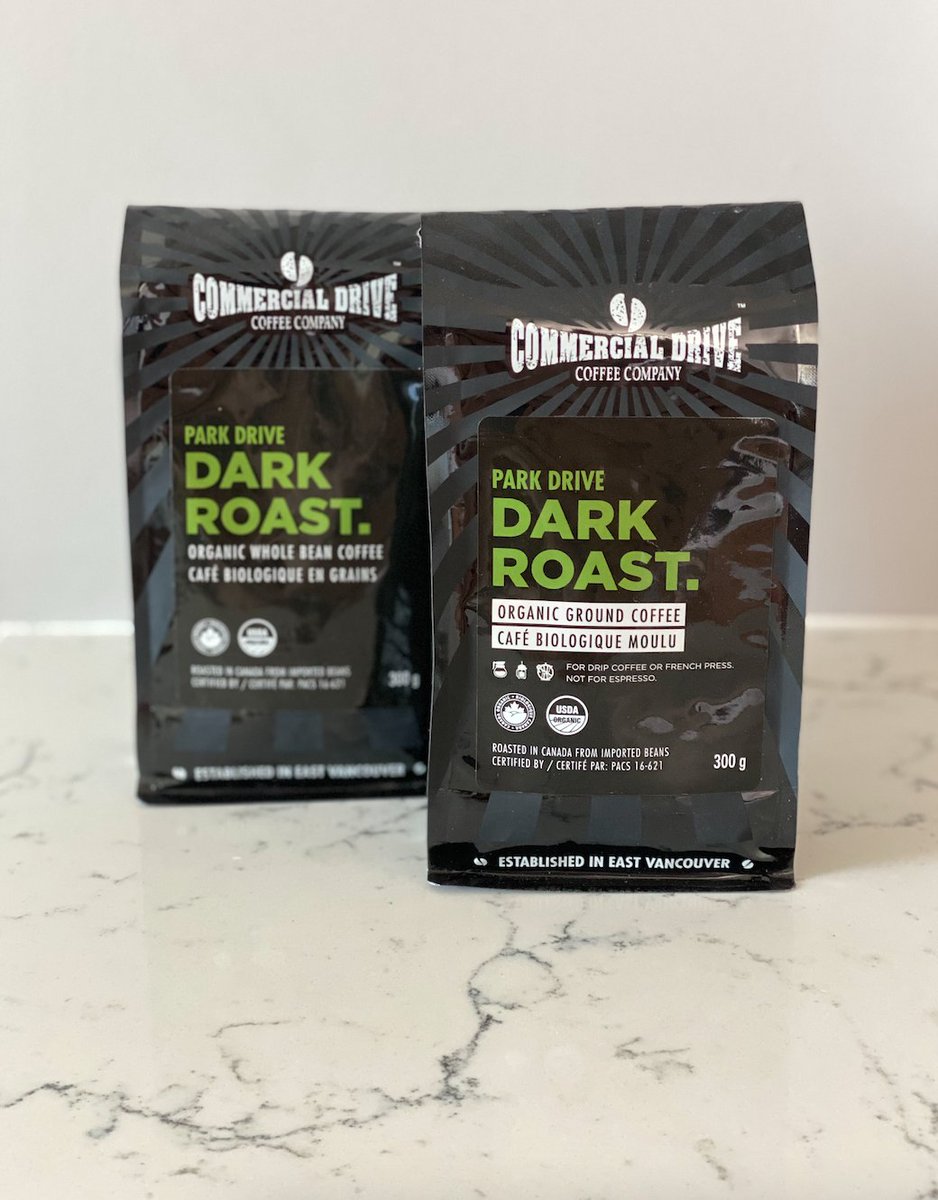 Dark Roast to get you going! Available in both ground and whole bean - organic as always! #organiccoffee #darkroast #thedrivecoffee