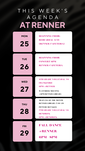 Check out this week's activities!