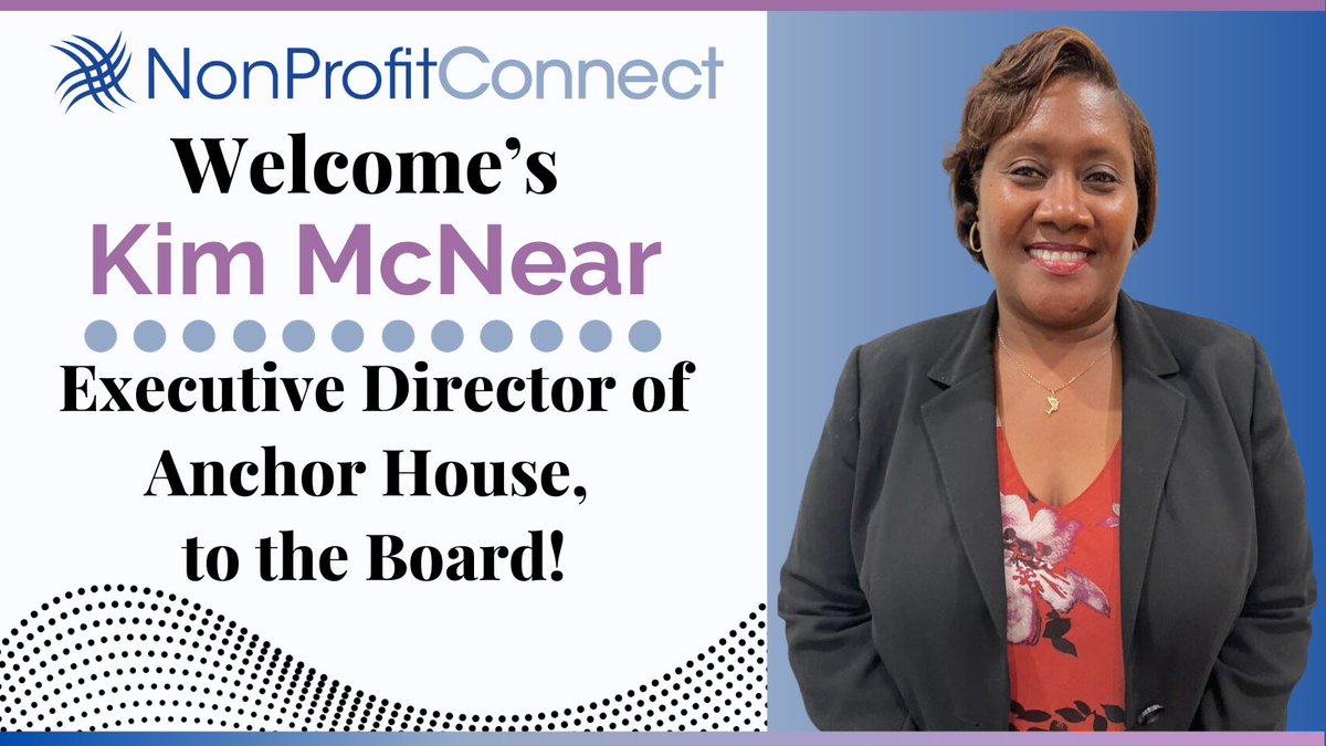 NPConnectNJ's tweet image. We're honored to have Kim McNear, Executive Director of Anchor House, Inc., join our Board! Kim, welcome to the board, and we look forward to all the incredible contributions you will make to our organization!