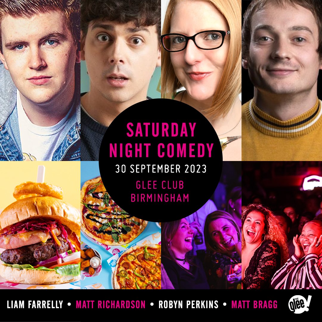 💥 Friday & Saturday Night Comedy, featuring @LiamFarrelly9, @robynHperkins, @ericrushton96 (Fri only), @kazeemjamal_ (Fri only), @MattRichardson3 (Sat only) & @mattbraggcomedy (Sat only) Superb stand-ups & a great range of tasty food offerings Tickets 🎟bit.ly/BhamWeekendCom