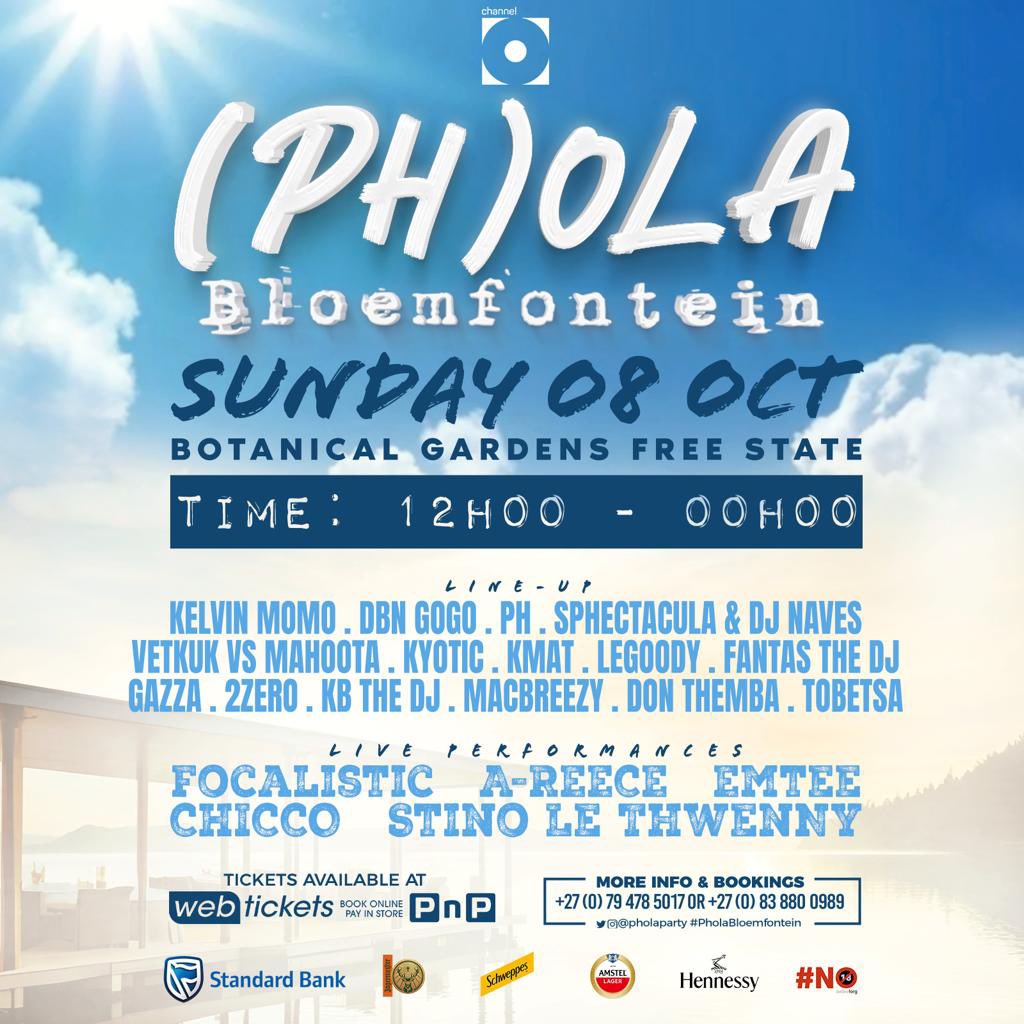 PHolaParty's tweet photo. catch @iPH_DJ @BloemCappello tonight for BLACK MONDAY 

our first stop on the #RoadToPholaBFN 🚘 catch you on the dance floor party people 🕺🏽 #pholasummerszn https://t.co/eKdsWdY95x
