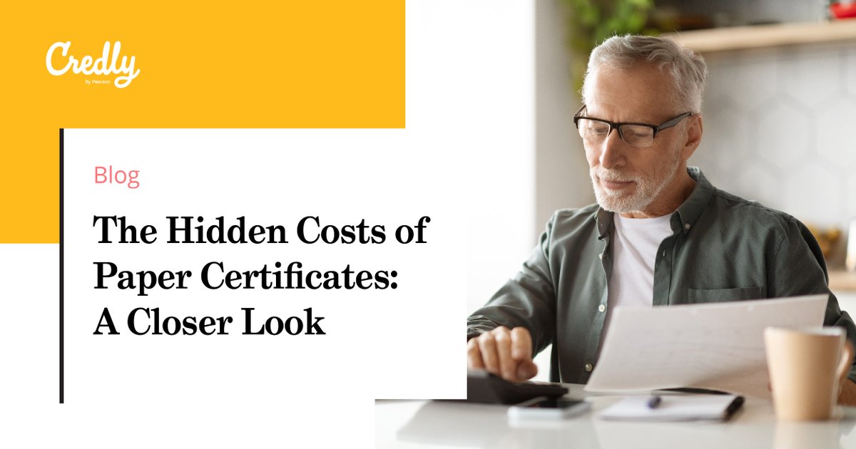 Discover the hidden expenses tied to traditional paper certificates, from administrative overhead to environmental impact, and delve deeper with our interactive ROI calculator: hubs.ly/Q022qrp60 #digitalcredentials #certification #roicalculator