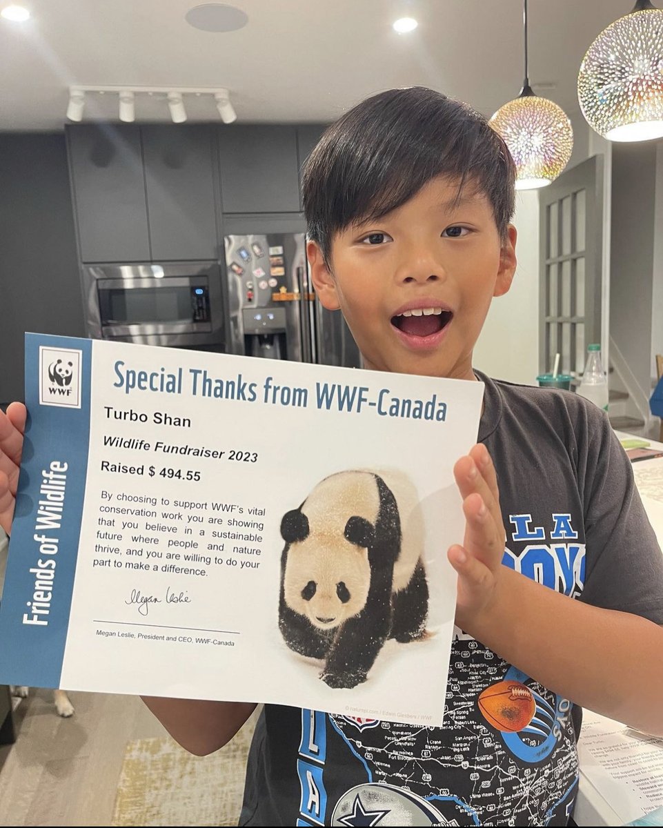 maclachlan_ca's tweet photo. Student action! 🌟Turbo learned about the importance of nature and the vital work done by @WWFCanada at school, and he wanted to show his commitment to protecting our precious planet. 

He raised an incredible $494.55 to donate to this incredible cause!

#WWFCanada #MACCommunity https://t.co/YHkffd94Al
