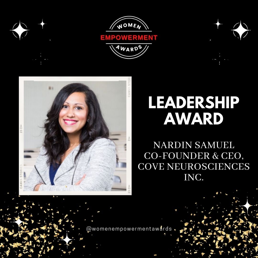 Congrats, Dr. Nardin Samuel, on your Leadership Award! As a Cofounder of <a href="/CoveNeuro/">Cove Neurosciences Inc.</a>, her innovative software and rigorous research support female neurosurgery leadership. Dr. Samuel will also receive 3 coaching sessions courtesy of Lead on Purpose! #WomenEmpowerment #WOEA