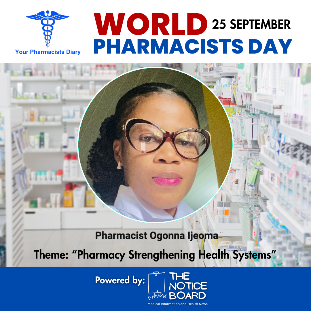 Happy World Pharmacists Day 2023❗️ 

Feature 8⃣:

Pharmacist Ogonna Ijeoma.

a. Achievement
My greatest achievement so far is assisting people with difficulties and being responsible for the patient's medication and support.
Moreso, I was among the winners of the Emzor drugs