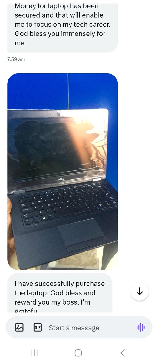 bossolamilekan1's tweet photo. A follower won 2kodd from my game and bought a laptop with it 🥂🥂🥂🥂 https://t.co/giSlVUeQGK