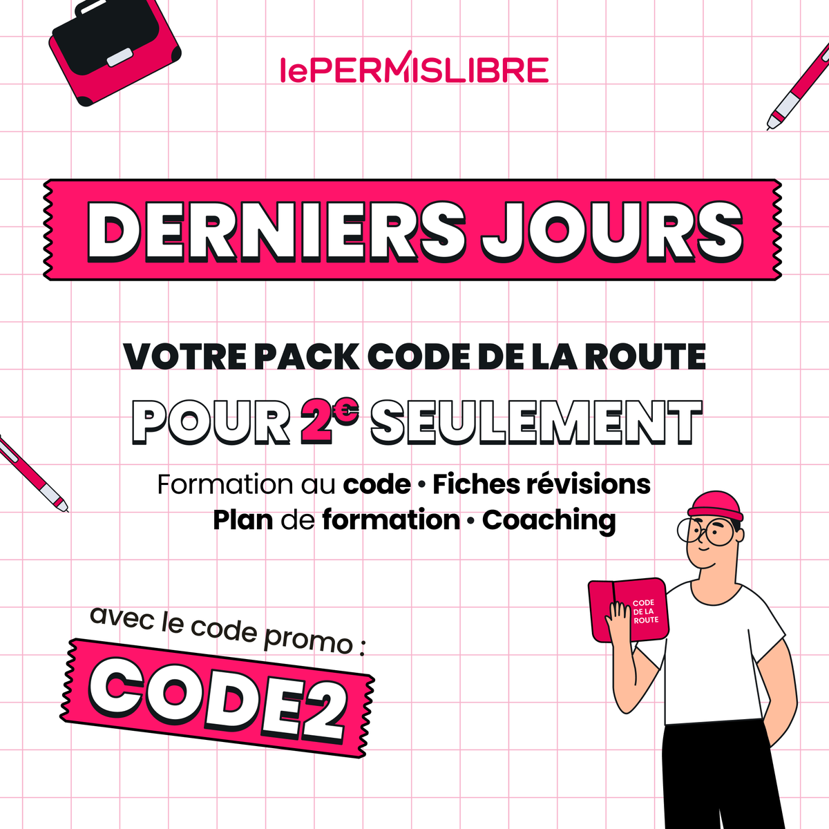 TIC TAC TIC TAC ⏲️ Non ce n'est pas le bruit d'un clignotant mais bien celui du temps qui file à toute vitesse avant la fin de notre super offre de rentrée... ⌛

Alors c'est maintenant ou jamais pour en profiter ! 👉 bit.ly/44KQ560