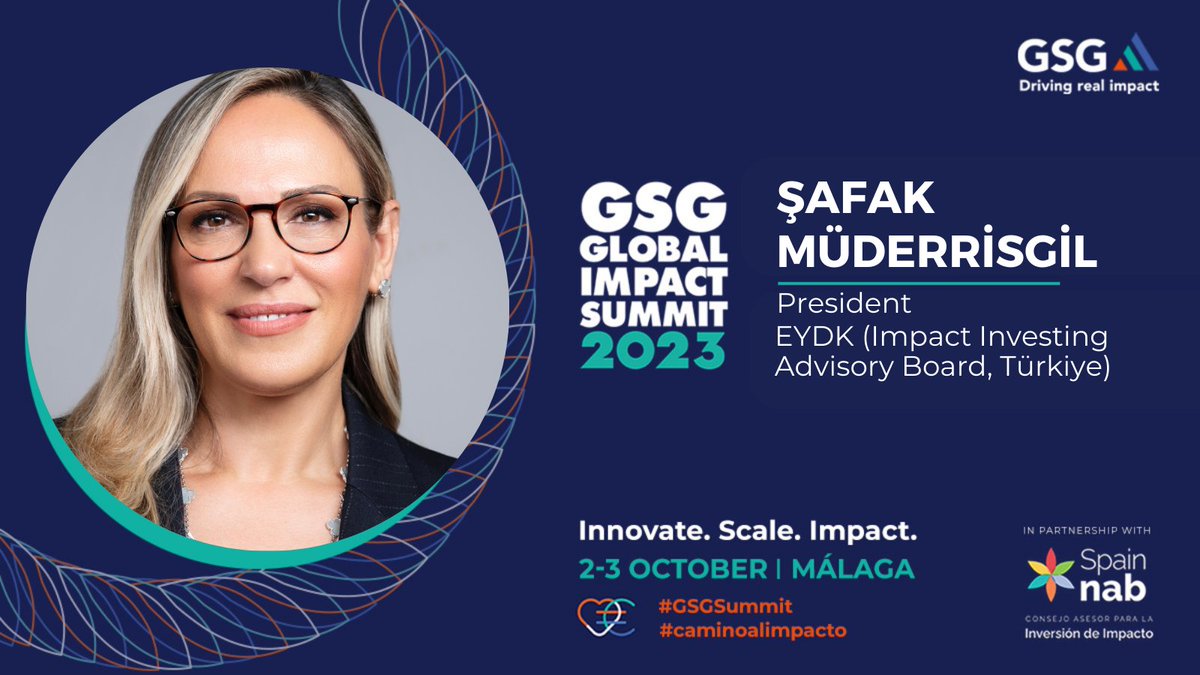 EYDK President Şafak Müderrisgil will moderate the session 'Impact Transparency 2025' at the #GSGSummit 2023 in Malaga, Spain.