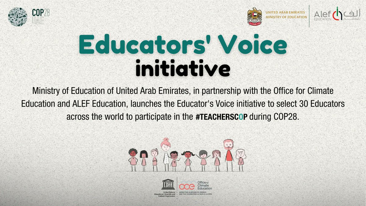 5 DAYS LEFT! ⏳ Are you a teacher who is passionate about climate change education? Submit your project to TeachersCOP for the Educators's Voice Initiative and contribute to climate action response. For more ➡️ bit.ly/45hcgkx #SDG13 #ClimateAction #ESD