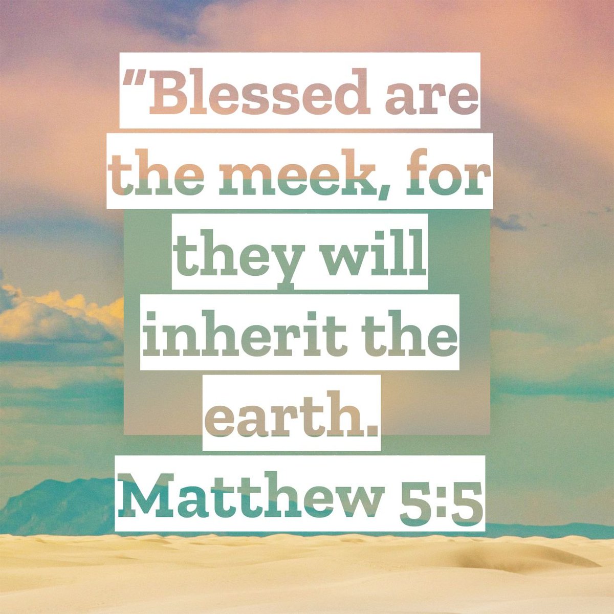 'Meek'.  That's not a word we use a whole lot these days.  So what does it actually mean?  The Greek word 'praeis' means mild, gentle, and humble.  Humble! 

#ChristianHumility #DevotionalDaily #ChristianLiving #InspirationEveryday #FaithInAction #WalkWithGod #BiblicalWisdom