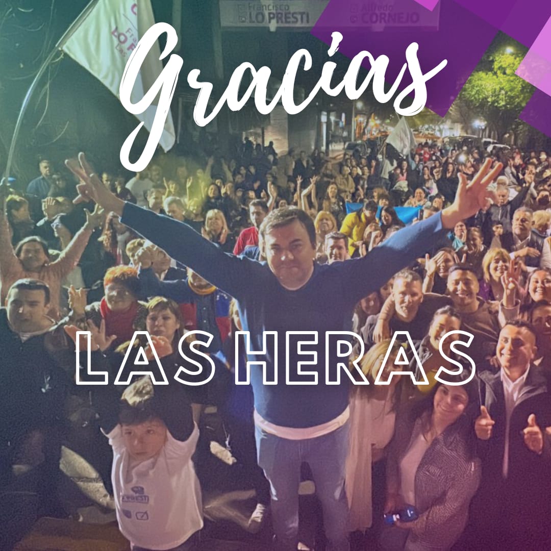 lopresti_lh's tweet photo. ⚡ Gracias a todos los vecinos que nos apoyaron a través de las urnas. Es momento, vamos a cambiar Las Heras. https://t.co/sbNaL6DDNI