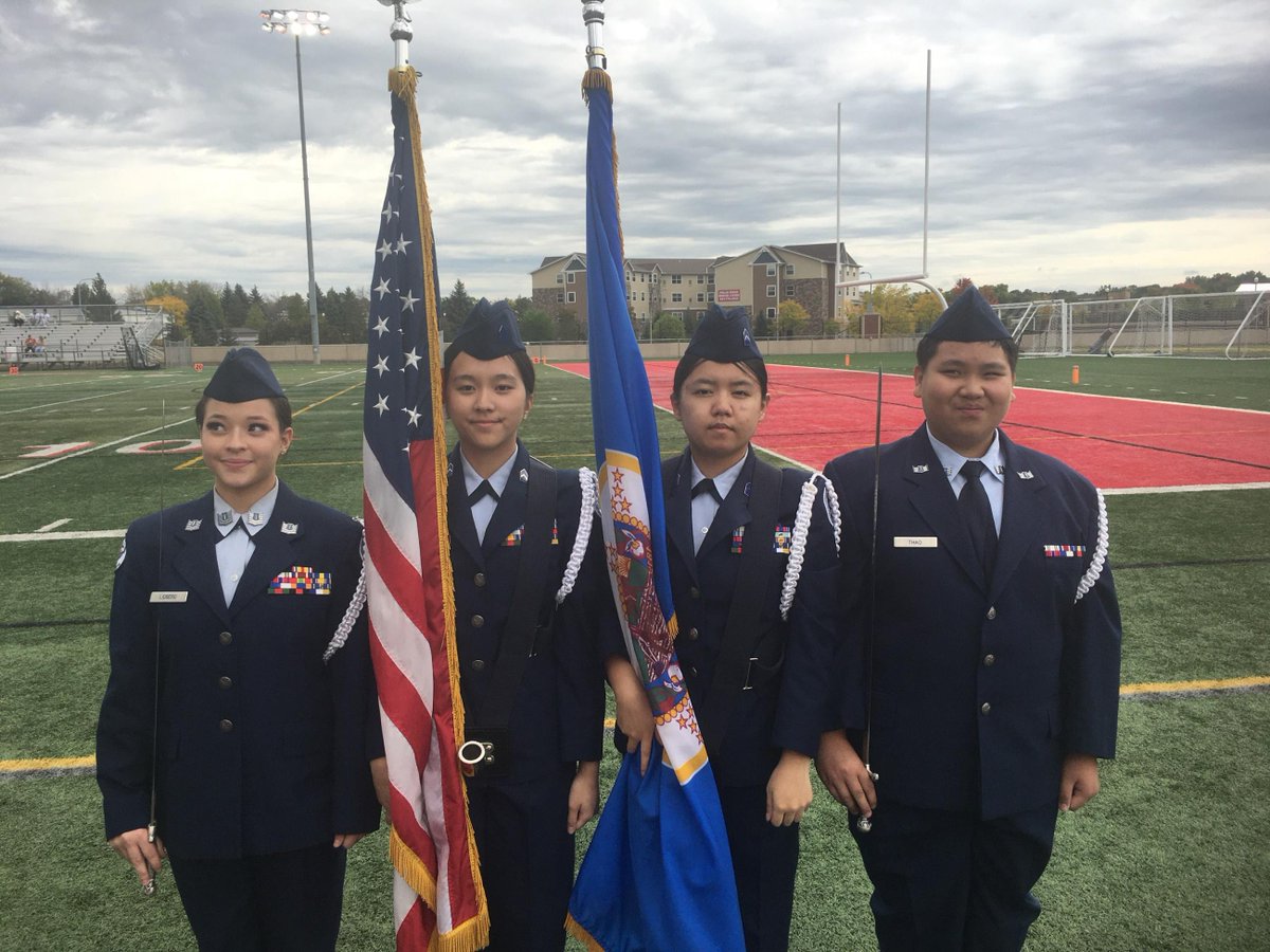 NorthAFJROTC's tweet photo. Homecoming Color Guard. https://t.co/fCqSTGRtmM