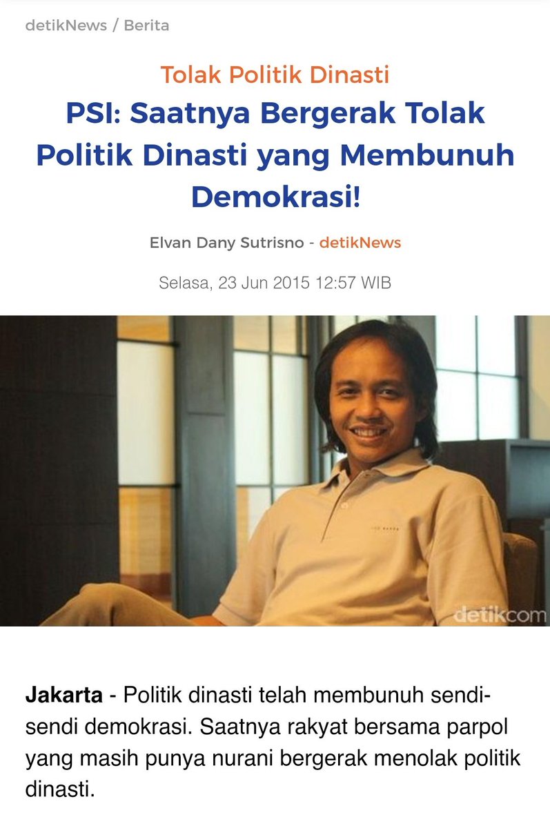 partai_hijau's tweet photo. PSI di 2023:
❌Menolak dinasti politik
✅Memfasilitasi dinasti politik

#8YearsChallenge https://t.co/AQ8ZdBwrQJ