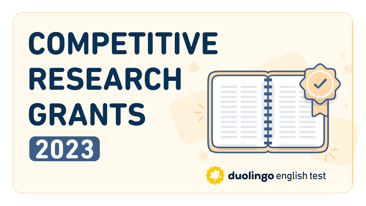 📣 Announcing our Competitive Research Grants for innovative projects related to the Duolingo English Test! 

💰Submit your research proposal by 11/12 for a chance to secure one of five grants, worth up to USD $120K! 

🔗 Learn more and apply at go.duolingo.com/DET_Competitiv…