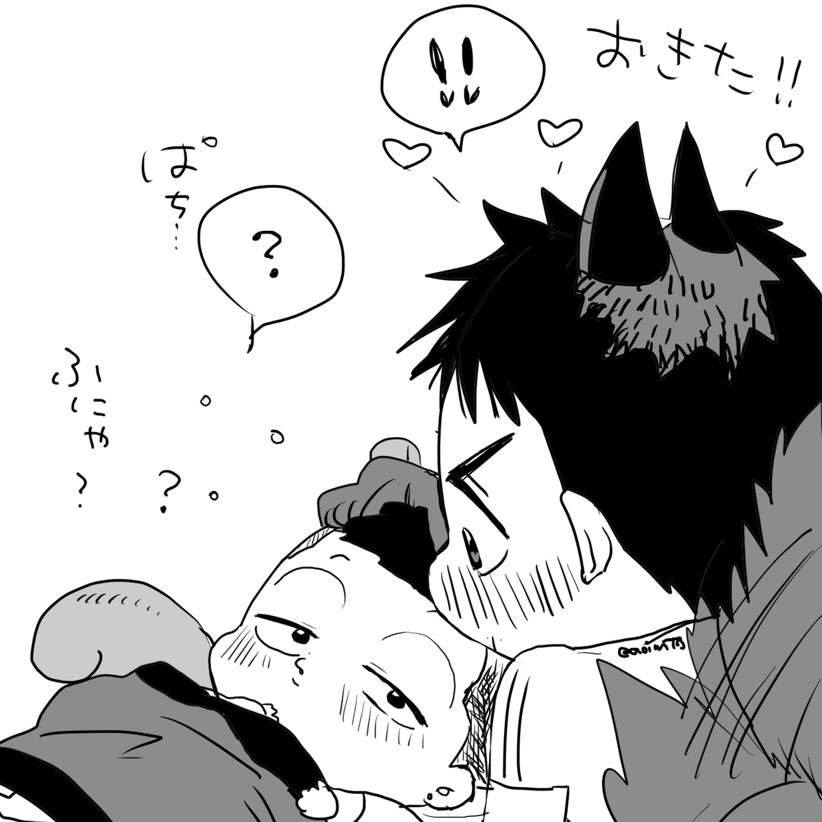 🐶三サン「かわいーがおきた!!!!」 