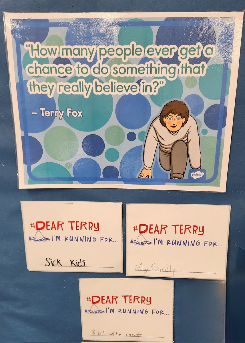 Our Bungay Bunch shared their #DearTerry messages on our class board of Terry's inspiring words <a href="/StClareDP/">StClare</a>  🚶‍♀️🏃‍♂️🚶‍♀️🏃‍♀️🚶🏃‍♂️