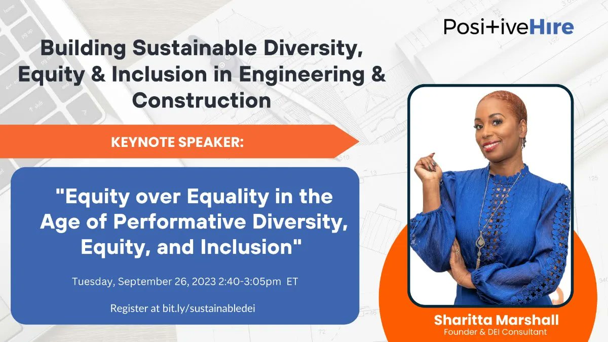 phbalancedco's tweet image. 🎙️ Explore the transformative shift from equality to equity with Sharitta Marshall at #DiversityInEngineering. 

Uncover the limitations of performative DEI and learn how embracing equity can foster true inclusivity and innovation.
Register buff.ly/3PiYskA