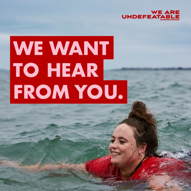 Swim_England's tweet photo. We're encouraging anyone with a long-term health condition, or anyone who supports someone who does, to get involved in shaping the #WeAreUndefeatable campaign!

See the link below and help more people get more active 👇

#WaterWellbeing | @undefeatable | #FreedomToMove
