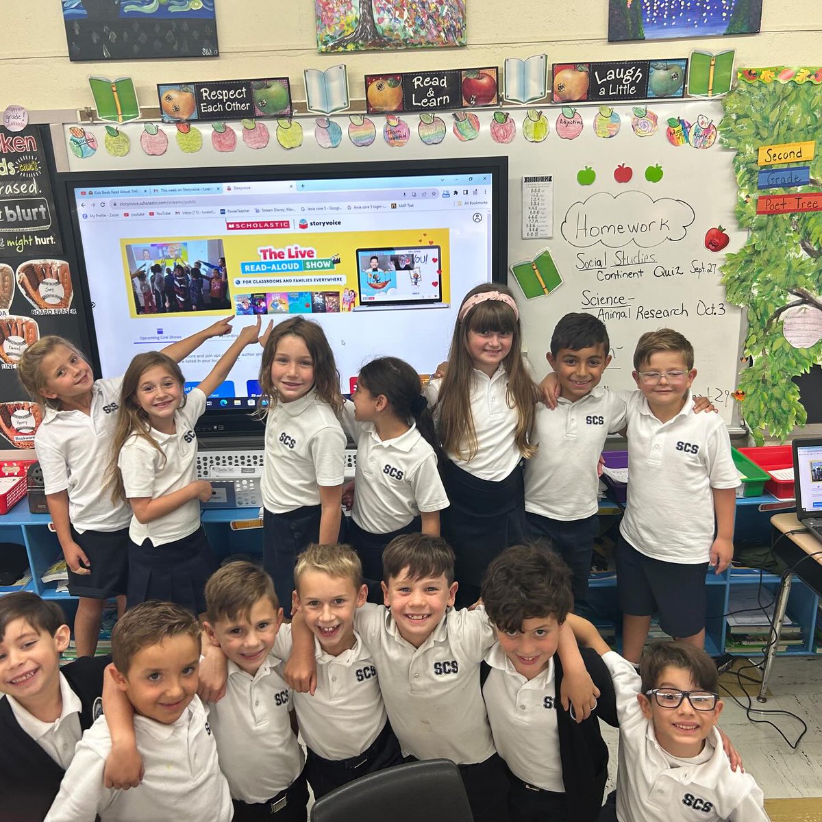 SCSschoolnj's tweet photo. Storyvoice, an interactive online reading program working in conjunction with Scholastic, chose our second grade out of 100,000 classrooms &amp; 35 countries to read along with the author, Amy Dyckman. We are very excited about reading in our language rich environment!
#scsnj20232024 https://t.co/LKeqYunfRH