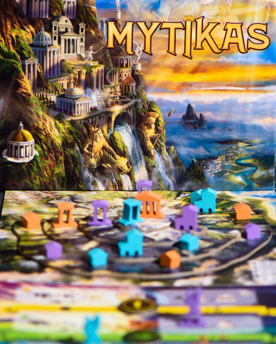 adayagame's tweet photo. 🏛️ MYTIKAS arrive pour Essen, avec Dinner in Paris c'est le jeu le plus "joueurs" chez le jeune éditeur 🦊, pose d'ouvriers/gestion au programme avec entre autres la possibilité de copier une action hors tour moyennant une petite faveur... 😉☀️ ➡️ On s'en reparle sous peu ! #j2s https://t.co/xCD6diHpC2