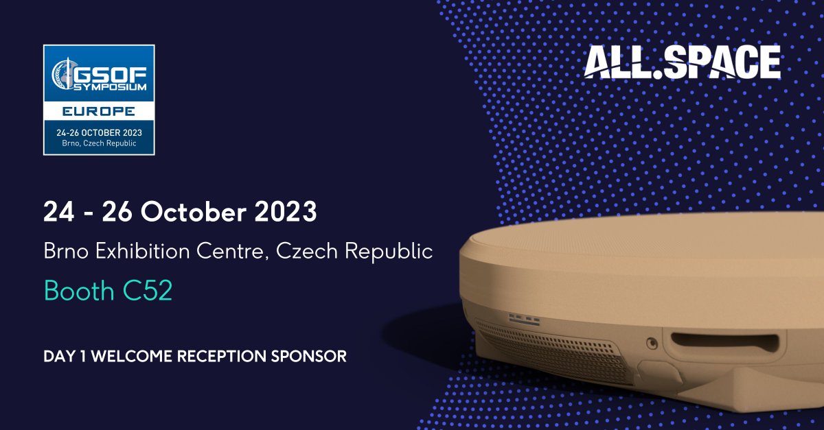 allspaceltd's tweet photo. We're excited to be the Day 1 Welcome Reception Sponsor of this year's @GlobalSOF Symposium Europe in Brno, Czech Republic! Join us in the Exhibit Hall to enjoy this convenient on-site networking opportunity after the last presentation. https://t.co/CDWqSRFzNs #GSOFEurope https://t.co/CElX6RJvlH