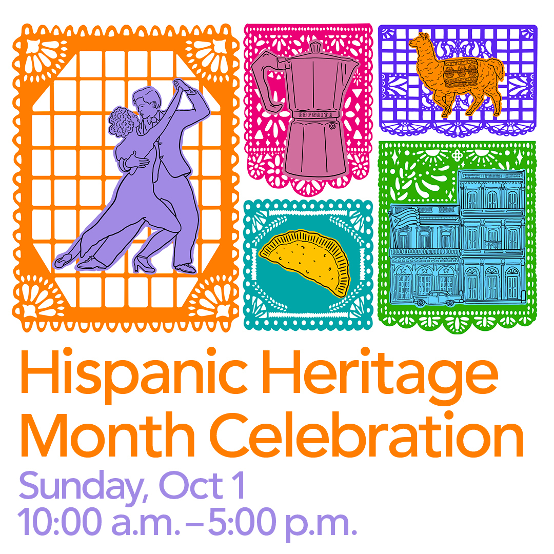 Join us this PWYW Sunday as we pay homage to Hispanic arts and culture! Learn more: bit.ly/3RzCVpw Artwork by Symone Salib Studio. #philamuseum #paywhatyouwish #firstsunday #visitphilly #phillyfood #explorephilly #phillyfamily #hispanicheritagemonth