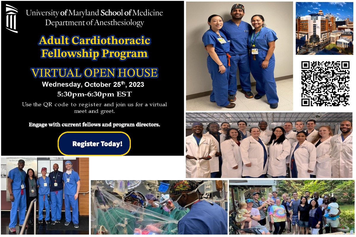 Join our #CTAnesthesia fellowship open house & learn novel techniques we're pioneering: Xenotransplantation to normothermic endovascular arch/Endobentall. Robotic cardiac surgery to PTE or complex Ao repair, transplants, VADs, #ERACS to #ANH and what not - we do it all! @scahq