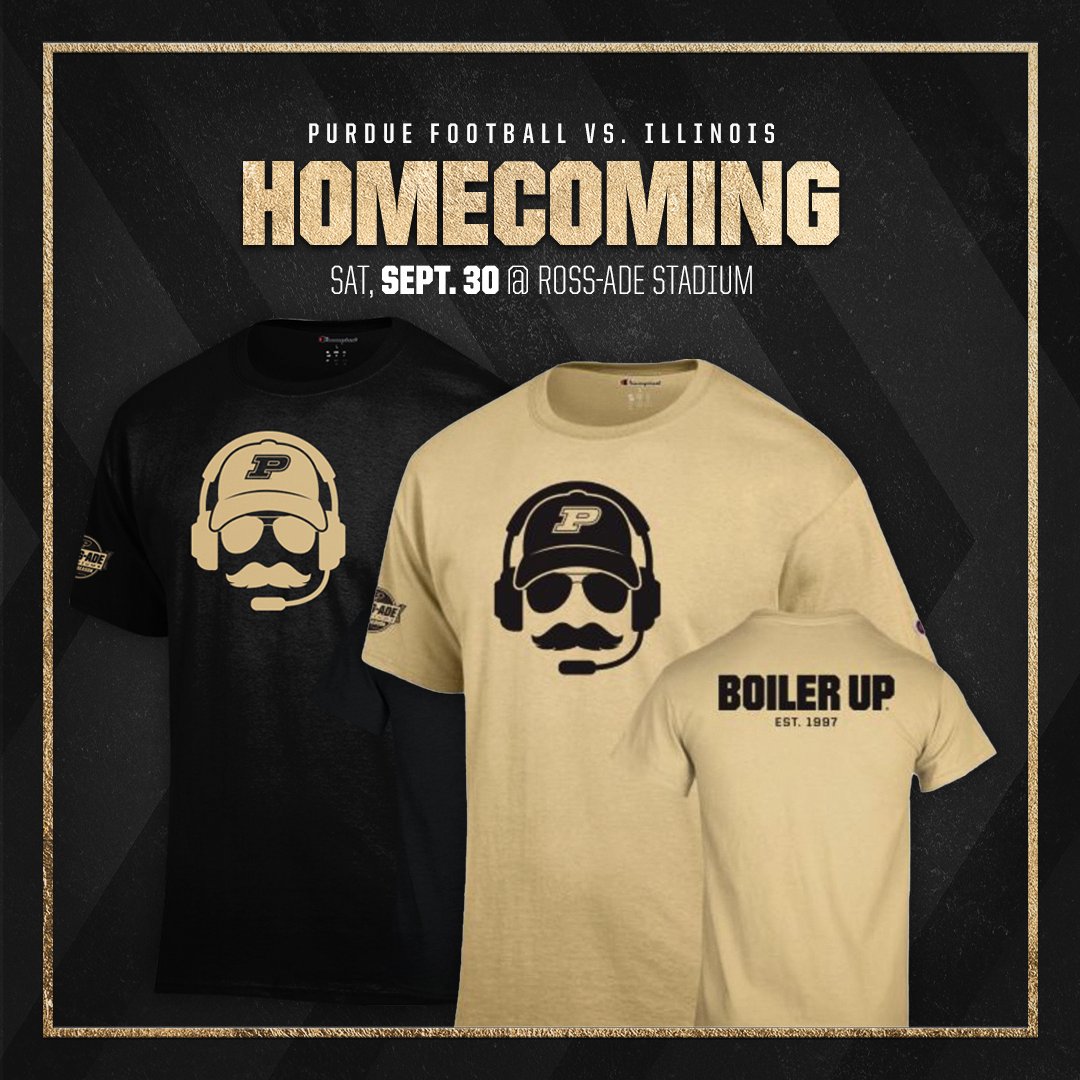 It's Homecoming Week at Purdue!

This weekend we celebrate <a href="/BoilerFootball/">Purdue Football</a> legend Joe Tiller as we dedicate the new Tiller Tunnel in his honor.

Get the official Homecoming shirt today ⤵️

🔗 boile.rs/tiller-shirt