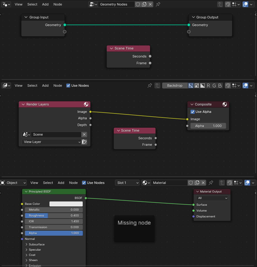 I've made a post on Right Click Select to include the Scene Time node in the shader editor.
Upvote the proposal if you would like attention to be brought to it.
blender.community/c/rightclickse…
#b3d