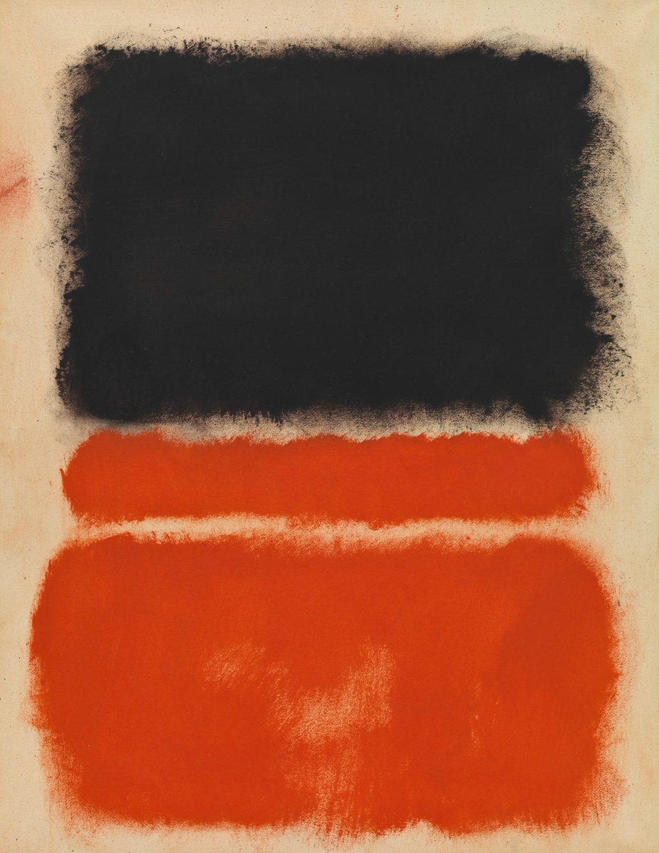 Guggenheim's tweet photo. #MarkRothko was born on this day in Dvinsk, Russia. 🎂 His work often consists of rectangular color fields that appear to blend and bleed into one another, creating a sense of depth and intensity. Learn more: https://t.co/yR960wxNa1

🎨: Mark Rothko, "Red," 1968 https://t.co/MLn1Sj3Wub