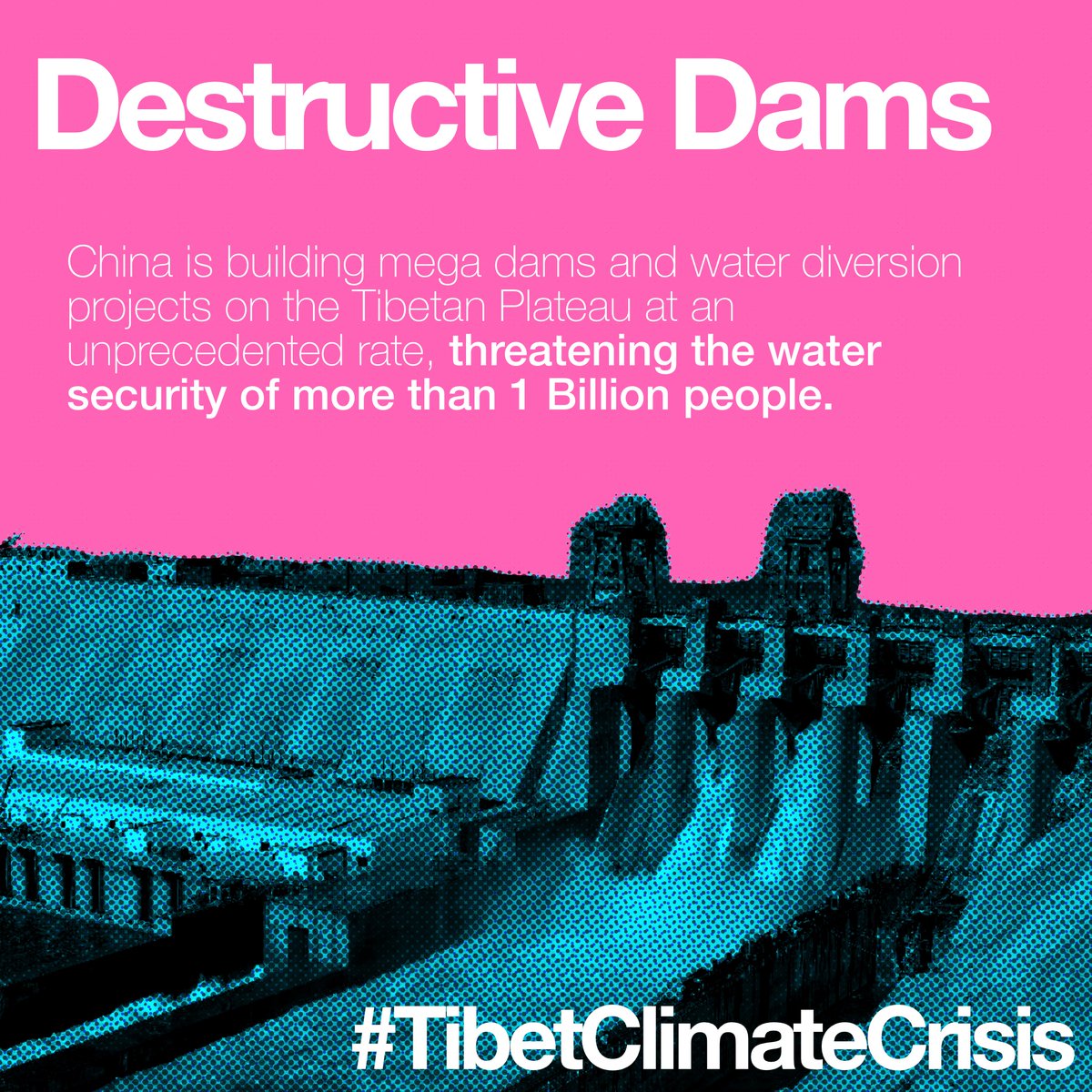 Hundreds of Tibetans, including monks, have been arrested by #China in #Tibet for protesting a dam threatening six monasteries and displacing two villages! The environmental impact of this dam is devastating. #G7Summit #StandUpForTibet, THIS MUST END NOW! 
actions.tibetnetwork.org/DegeProtests