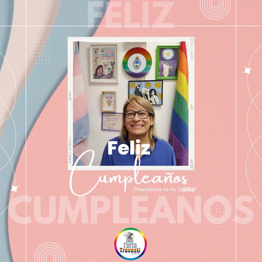 FundacionFuriaT's tweet photo. Desde la fundación furia Travesti 🏳️‍⚧️

Le queremos desear un muy feliz cumpleaños a nuestra Presidenta ta ta @UrsulaSabarece 

Le deseamos los mayores de los éxitos en todo lo nuevo 💕🫶🏼 https://t.co/be5FJeirMm