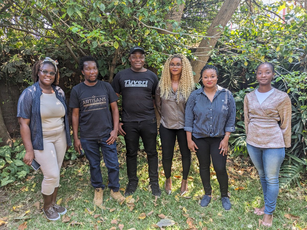 ImpactHubHarare's tweet photo. Day 1 of our ENRICH in Africa Scaling Programme Immersion Week off to an amazing start! 🚀 Meet our diaspora entrepreneurs, Hope Ndhlovu of Tuverl 🚗💡 and Nick Mgijima of Artisans Trade Depot 🏠🛒. They're ready to scale their innovative solutions in Harare! https://t.co/N2sNOcDoGM