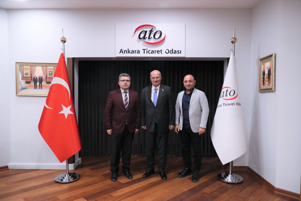 Ankara Ticaret Odası Başkanı @GurselBaran, Ticaret Bakanlığı E. Ankara Ticaret İl Müdürü @yavuzkaraer_’i konuk etti. Görüşmede ATO Yönetim Kurulu Üyesi @ilik_halil de yer aldı.