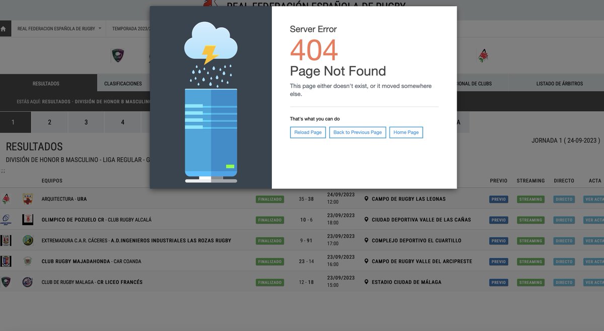 @A_5_Metros @ferugby @Gijonrugbyclub @rugbyberabera @zarautzrugby Hay mas 404 que otra cosa