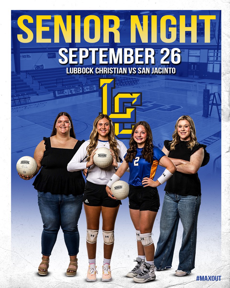 🏐 VB| SENIOR NIGHT! 🦅
Eagle fans, come out and support LCS volleyball as they face off against San Jacinto! 💙💛 #MAXOUT
🗓️Tuesday, September 26
🕕6:00 PM
📍 Peoples Bank EAC
🆚 San Jacinto