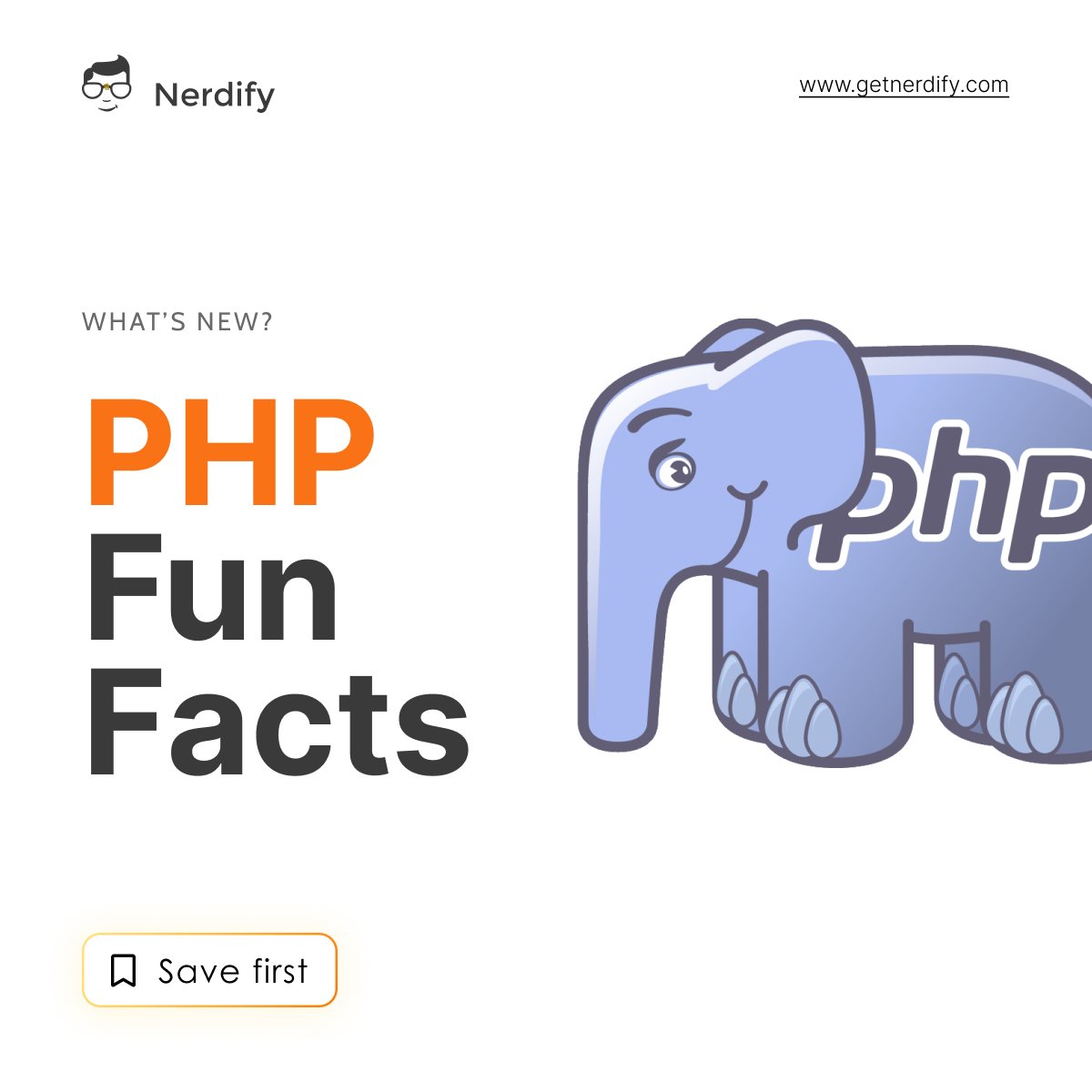 getnerdify's tweet photo. Did you imagine that PHP was created in 1994? Since then, it has come a long way and still remains an essential pillar in web development. 🚀

#GetNerdify #Nerdify #Programming #Webdevelopment #Webdevelopmentagency #Coding #PHP https://t.co/fdxuI5doUf