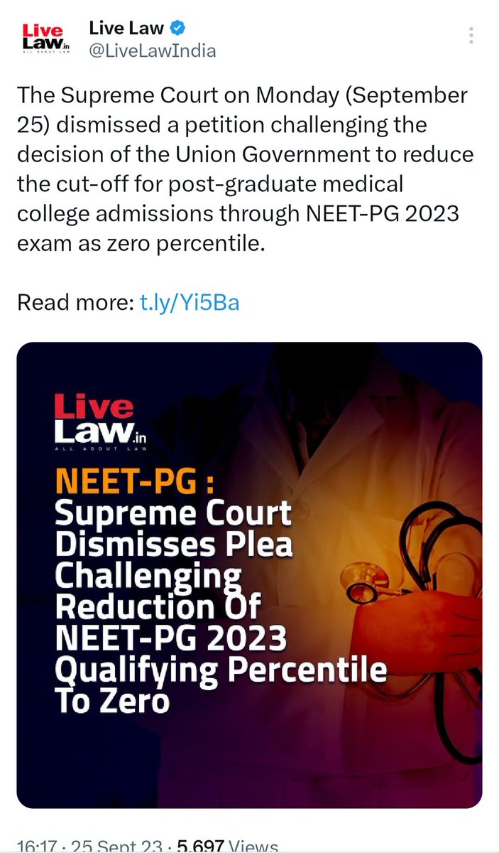 Supreme court dismissed a petition challenging the decision of Cutoff Reduction to Zero for NEET PG 2023.
#CutoffReduction #NEET #NEETPG #NEET2023 #Zeroperccetile #MCC #NMC #NBE