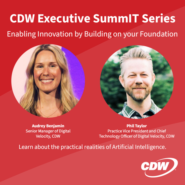 The #CDWExecutiveSummIT is always the place to be for next-level IT knowledge. I’m excited for Day 1’s opening session, “Unmasking the Practical Reality of AI: Add Power and Innovation to Your Product Delivery.' Will I see you there? #AI dy.si/mwytD