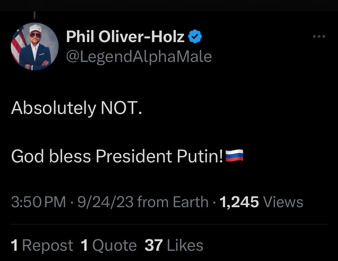 justice4equity's tweet photo. @LegendAlphaMale @krassenstein 🤣🤣🤣🤣🤣🤣 #TraitortoConstitution Such an “alpha”. 🤣🤣🤣🤣🤣🤣. @abcnews @CBSNews @NBCNews @FoxNews @MSNBC @TheYoungTurks @POTUS @SecretService @FBI do your investigative thing. https://t.co/RSwqopmqhJ