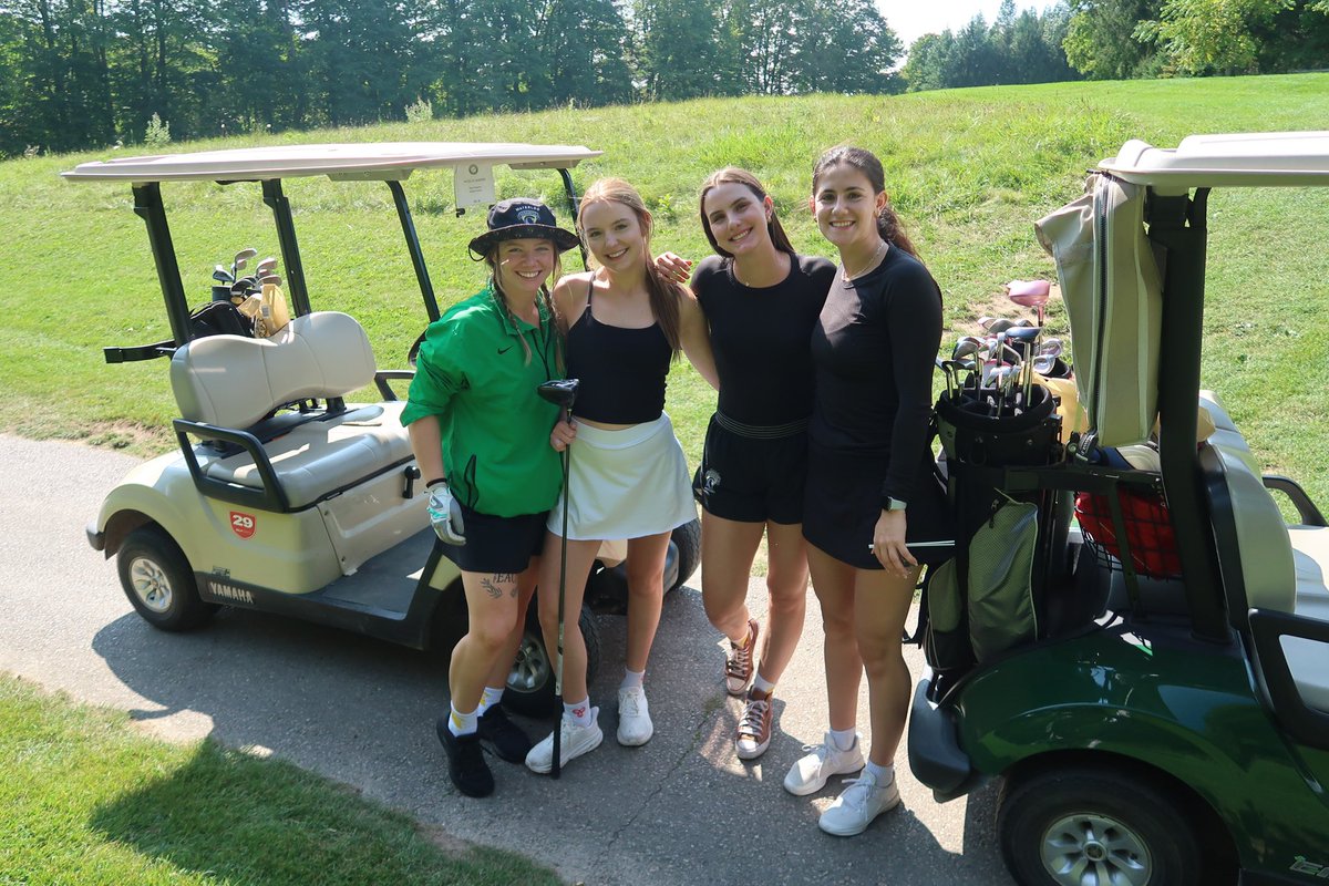 Women’s Hockey had their golf tournament this weekend🏒➡️⛳️We want to thank all of our friends, family, alumni, and all the Waterloo supporters for coming out. We are so excited for this season and can’t wait to see you at the games🖤💛 Go Warriors!